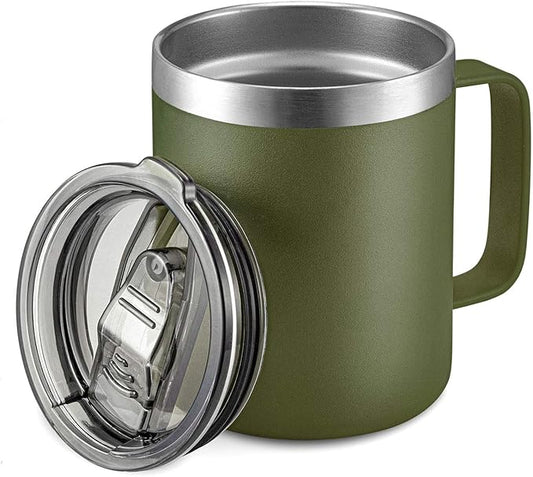 ABCMug Spill Resistant Insulated Coffee Mug with Handle